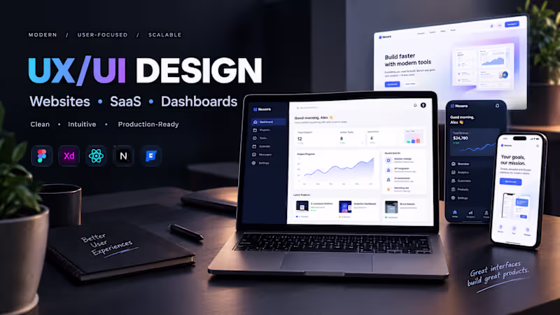Cover image for UX/UI Design for Websites & Web Apps