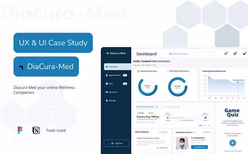 Cover image for DiaCura-Med UX & UI Case Study