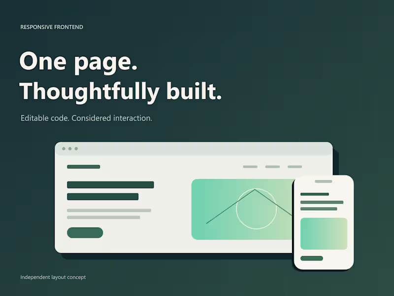 Cover image for Responsive single-page website with editable source