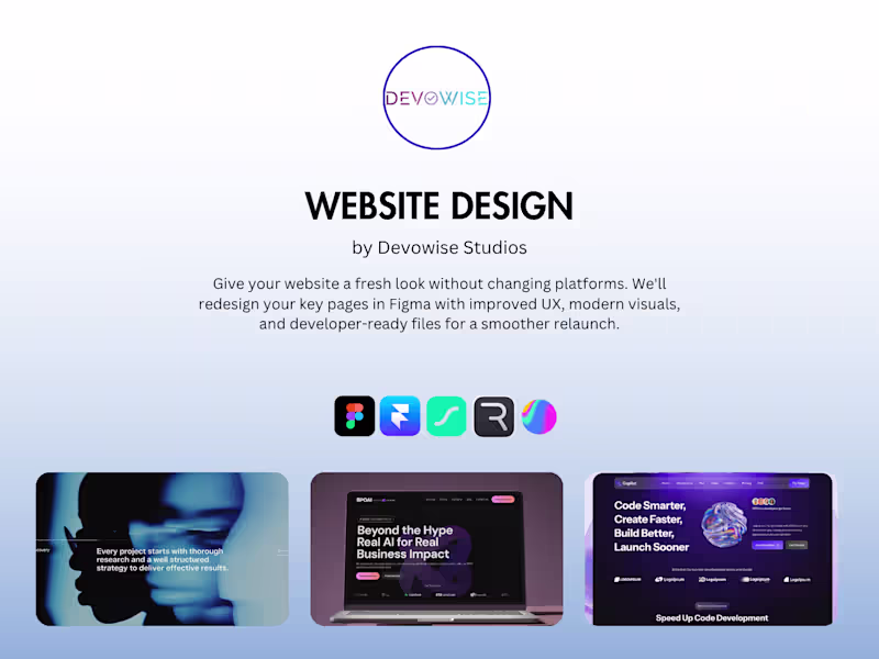 Cover image for Website Design — Multi-Page Figma File for Dev