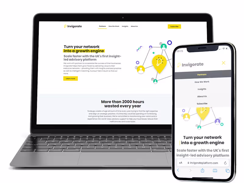 Cover image for Website development-Invigorateplatform