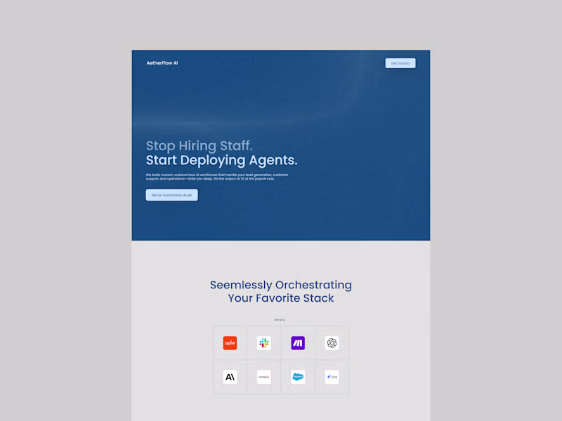 Cover image for AetherFlow AI | Autonomous Agent Orchestration & AI Automation
