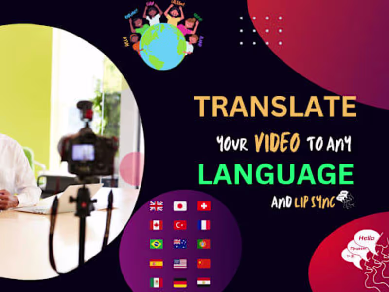 Cover image for I will translate your video and lip sync it to any language