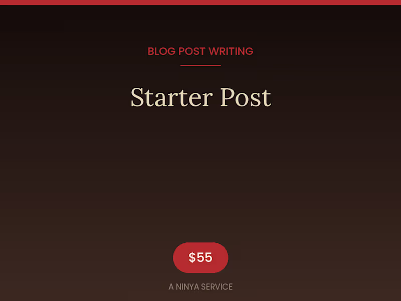 Cover image for Blog Post Writing — Starter