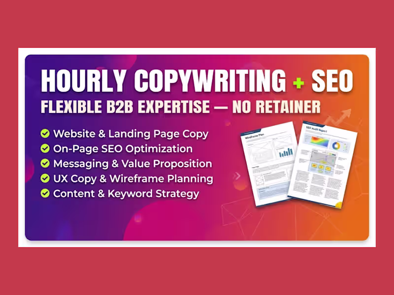 Cover image for Website Copywriting & On-Page SEO Strategy
