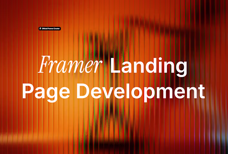 Cover image for Framer Landing Page Development