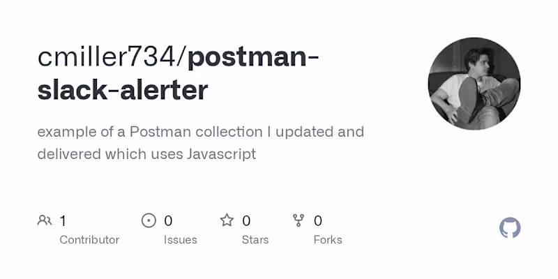 Cover image for cmiller734/postman-slack-alerter