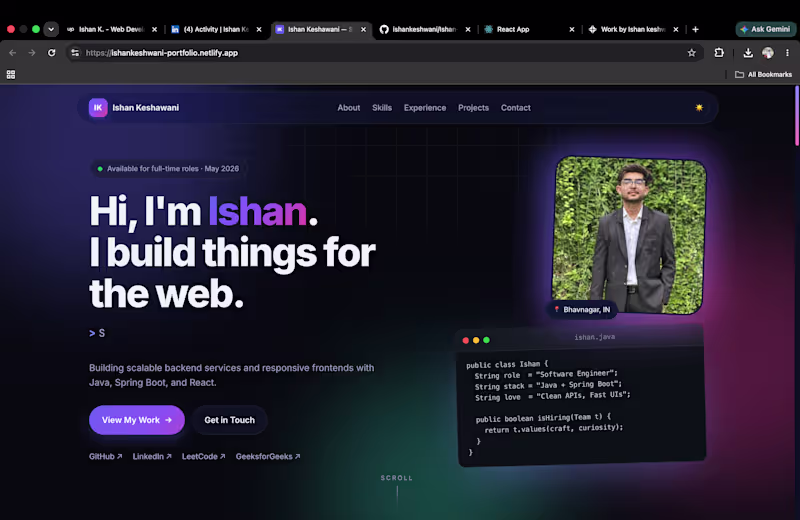 Cover image for Personal Portfolio Website
Over the past