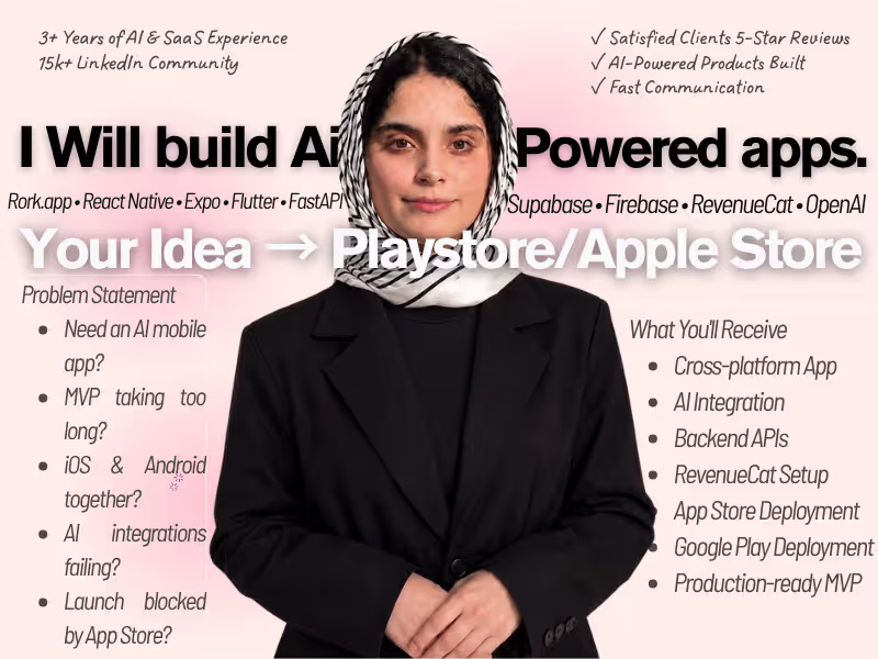 Cover image for I Will Build AI-Powered iOS & Android Apps for Your Startup