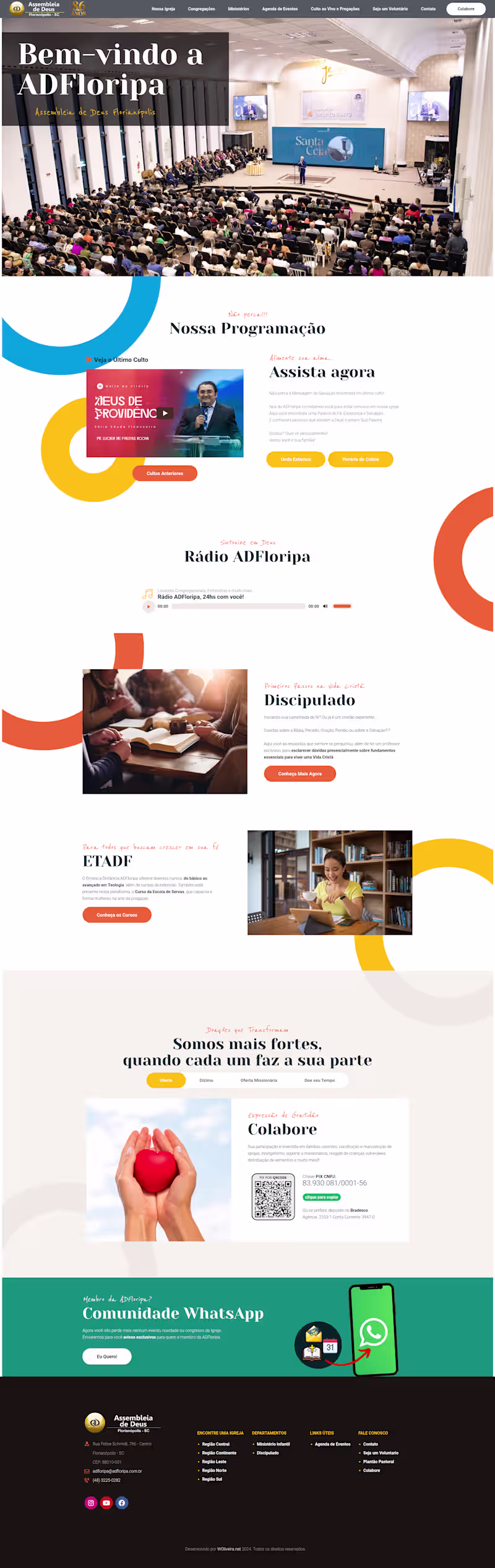 Cover image for Assembly of God Church Website (Florianópolis /Brazil)