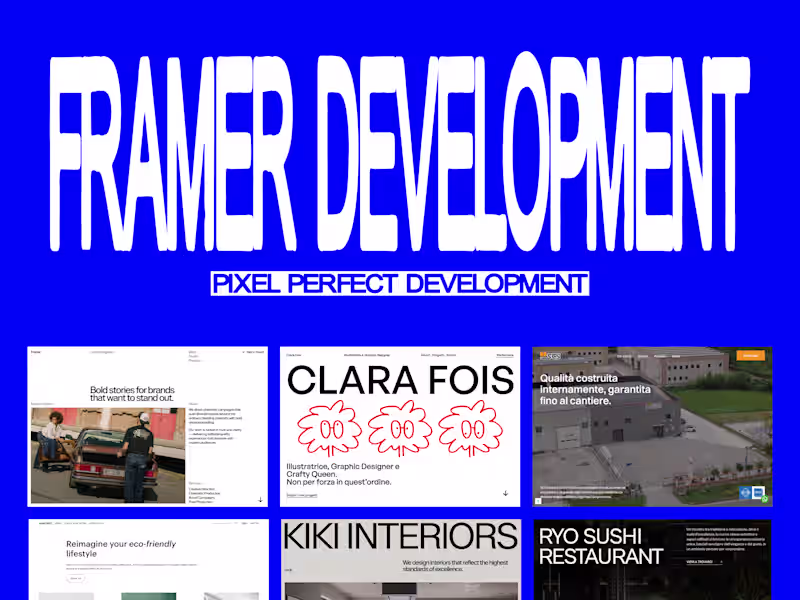 Cover image for Landing Page Framer Development