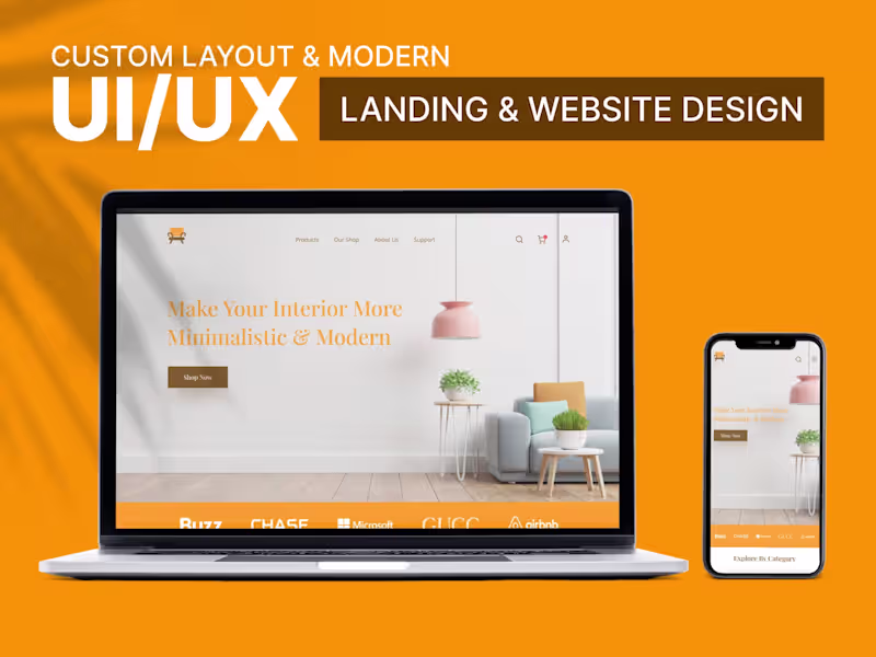 Cover image for Furniture Website and Landing Page Design