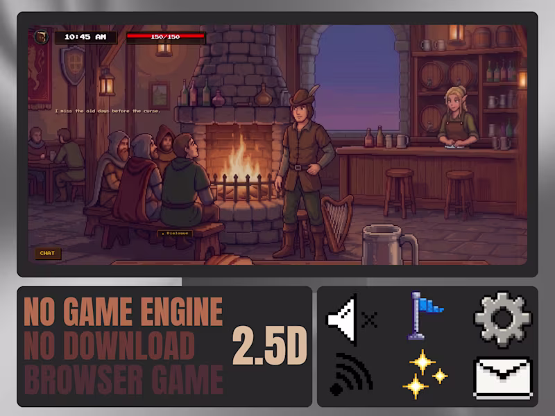 Cover image for Custom 2.5D Browser Game Development