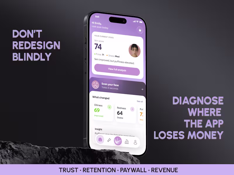 Cover image for Mobile App Growth Audit Across Full AARRR Funnel  | App Design