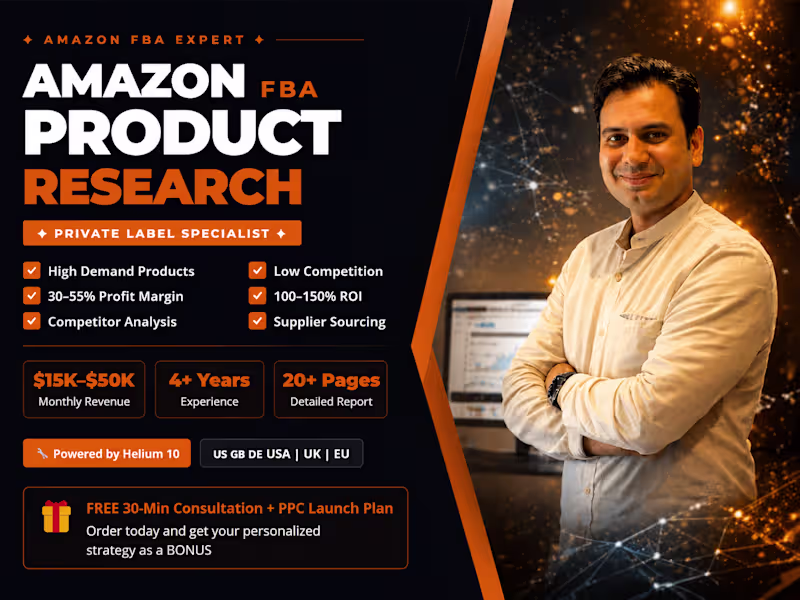 Cover image for I will do amazon fba