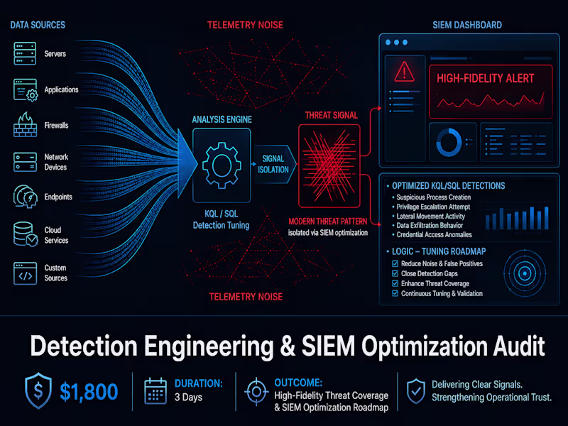Cover image for Detection Engineering & SIEM Optimization Audit