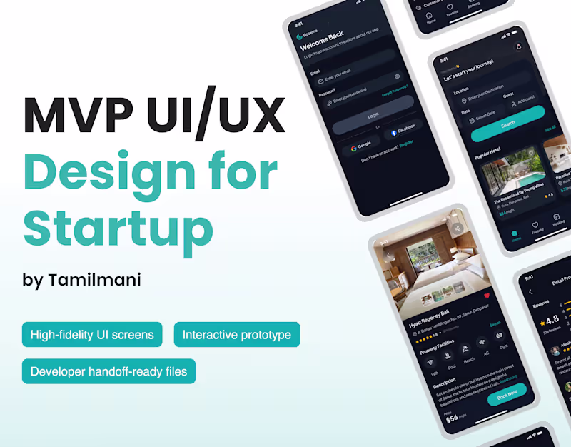 Cover image for MVP UI/UX Design for Startups