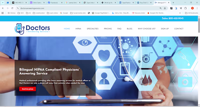 Cover image for https://doctorsansweringservice.com/ 
developed it for a