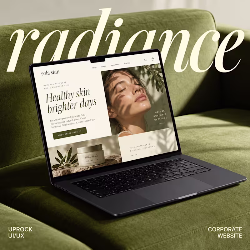Cover image for Website Design & Brand Identity for Sola Skin
