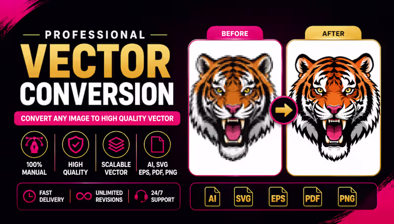 Cover image for vector tracing, convert image to vector , vector conversion