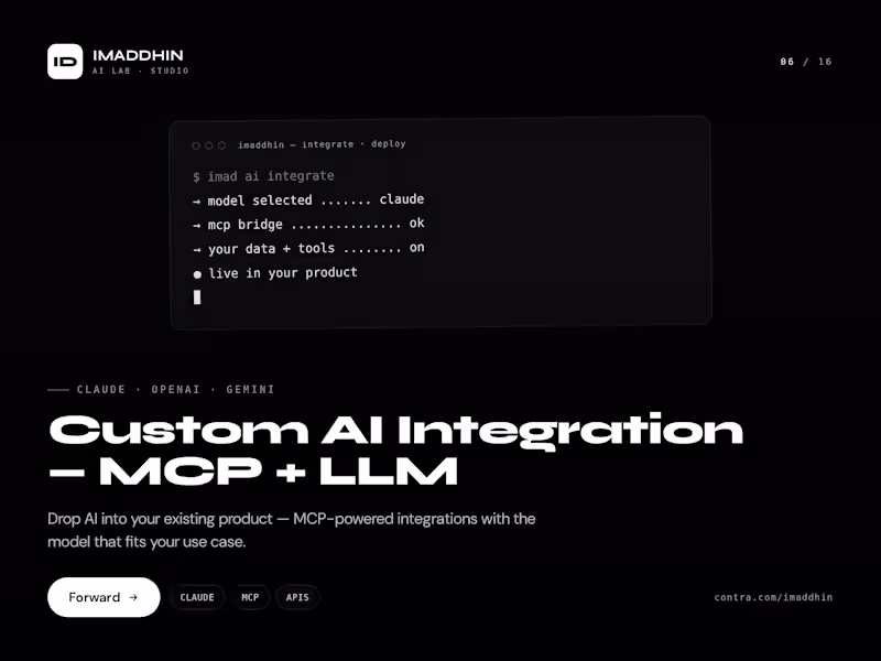 Cover image for Custom AI integration — MCP Powered + LLM Integration 