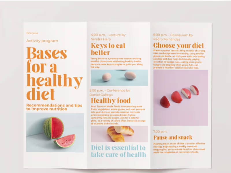 Cover image for Key to eating better : Brochure sample 