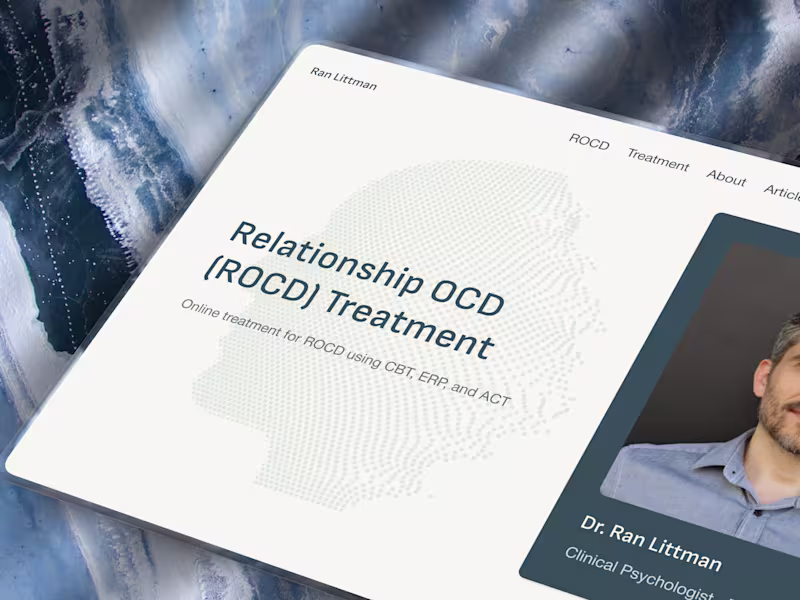 Cover image for SEO-Optimized Website for Dr. Littman: ROCD Specialist