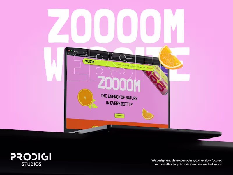 Cover image for Zooom Kombucha Brand Website