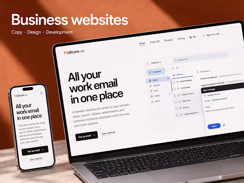 Cover image for Business website or landing page: copy, design and development