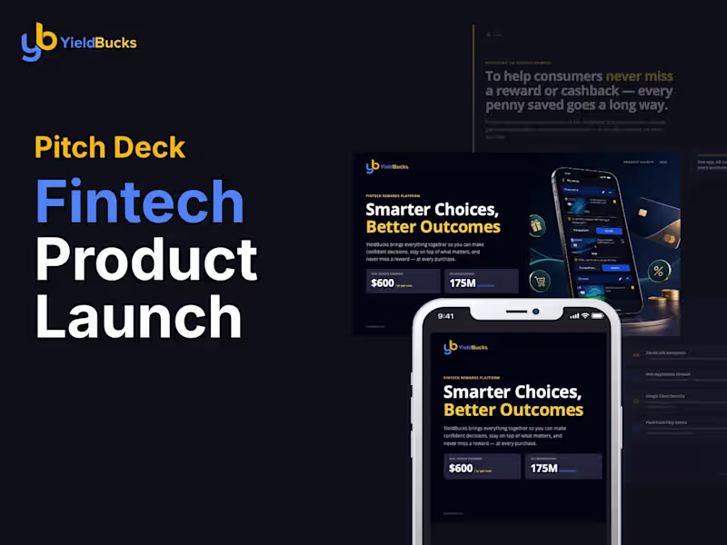 Cover image for Fintech Product Launch Pitch Deck & Dashboard System