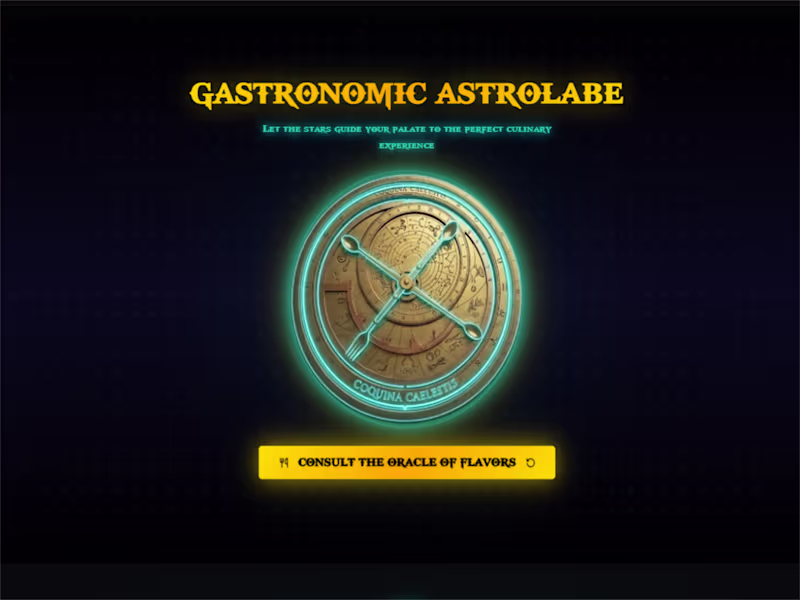 Cover image for Interactive Gastronomic Astrolabes and culinary discovery tools