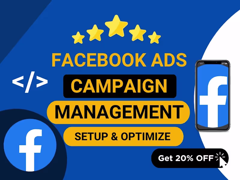 Cover image for Facebook Ads Campaign Setup and Management to Get Maximize RIO