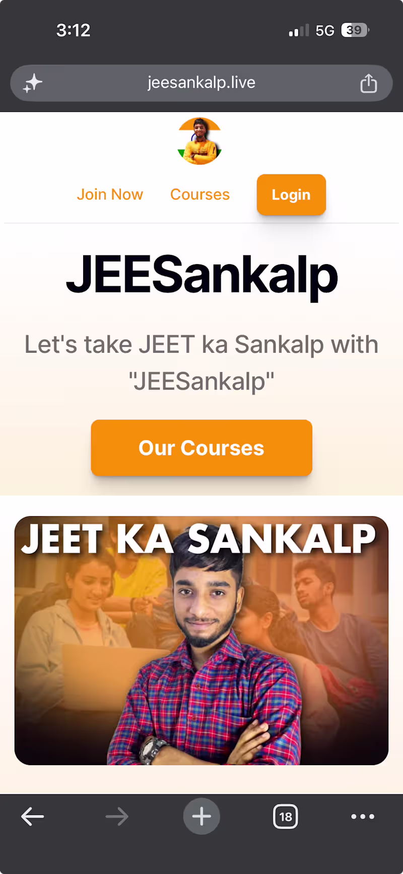 Cover image for JeeSankalp — (https://jeesankalp.live) IIT JEE