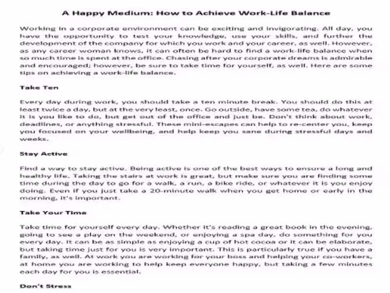Cover image for Work-Life Balance Article