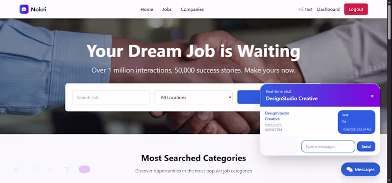 Cover image for Developed a full-featured Job Portal