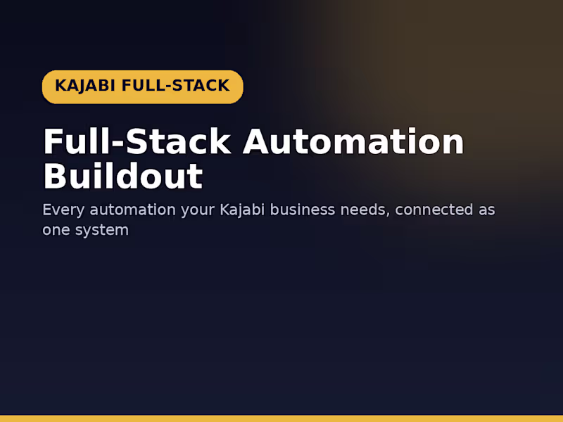 Cover image for Kajabi Full-Stack Automation Buildout