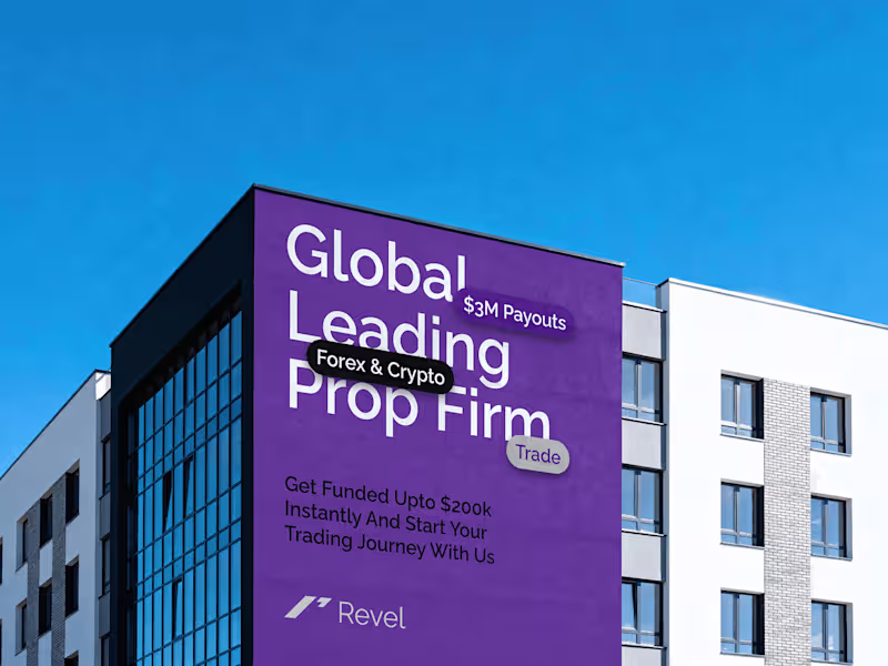 Cover image for Revel - Trading Prop Firm Brand Identity & Website Design 