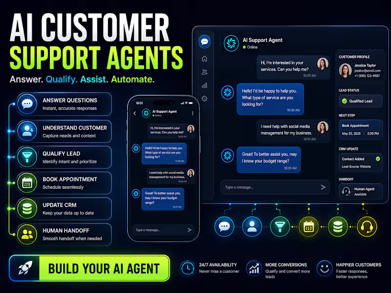 Cover image for AI Agents & Customer Support Automation