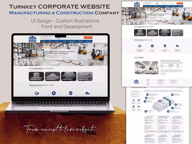 Cover image for Turnkey Website for Manufacturing Business