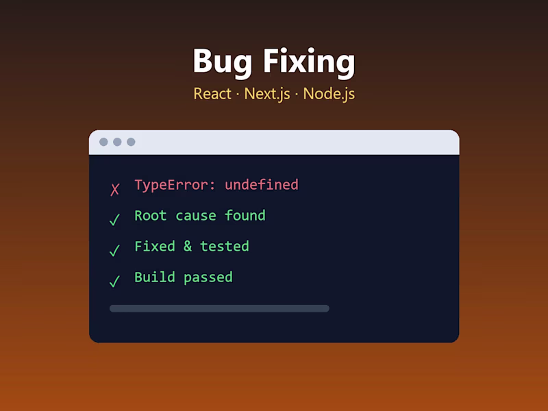 Cover image for Fix Bugs in Your React / Next.js / Node.js App
