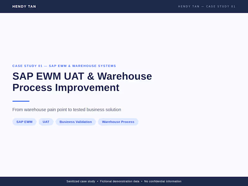 Cover image for SAP EWM Application Support / Operational Support