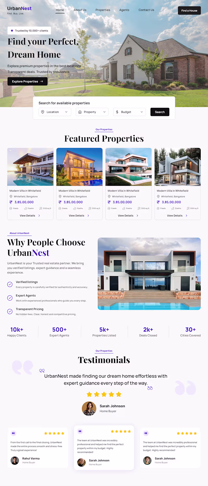 Cover image for Urban Nest — Real Estate