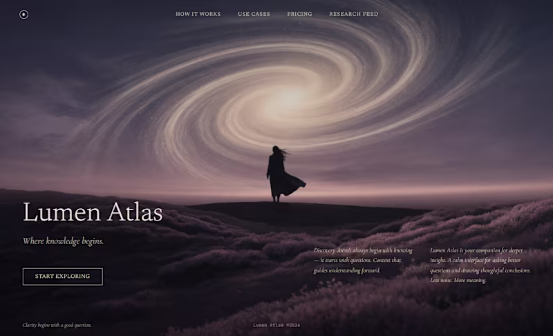Cover image for A concept landing page for