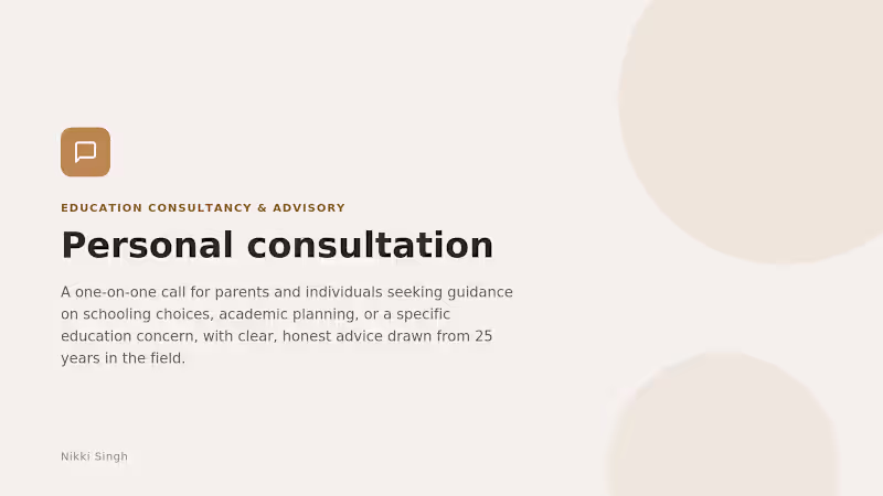 Cover image for Personal Consultation