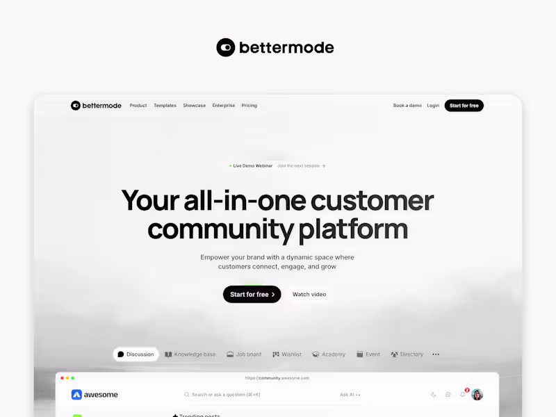 Cover image for Bettermode Marketing Website Design