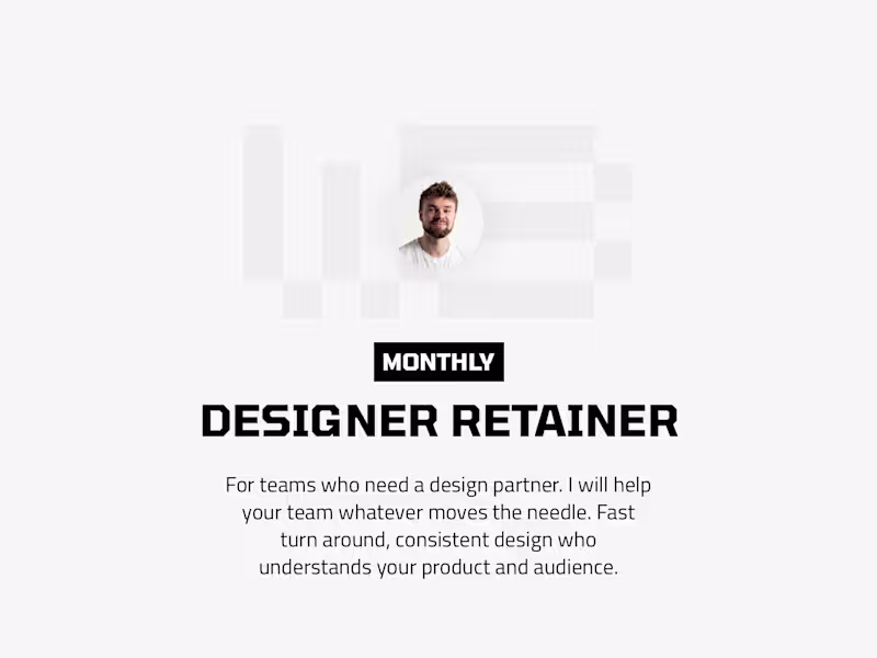 Cover image for Design Retainer - Monthly support