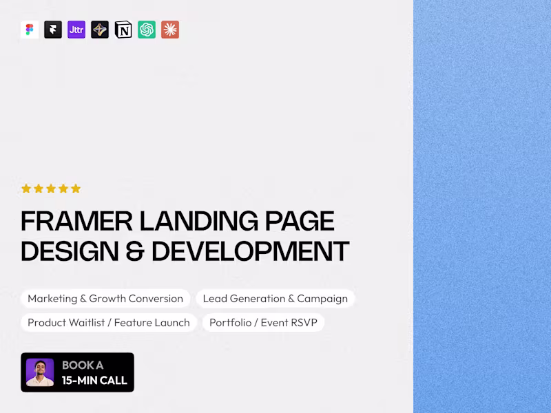 Cover image for Framer Landing Page - Design & Development