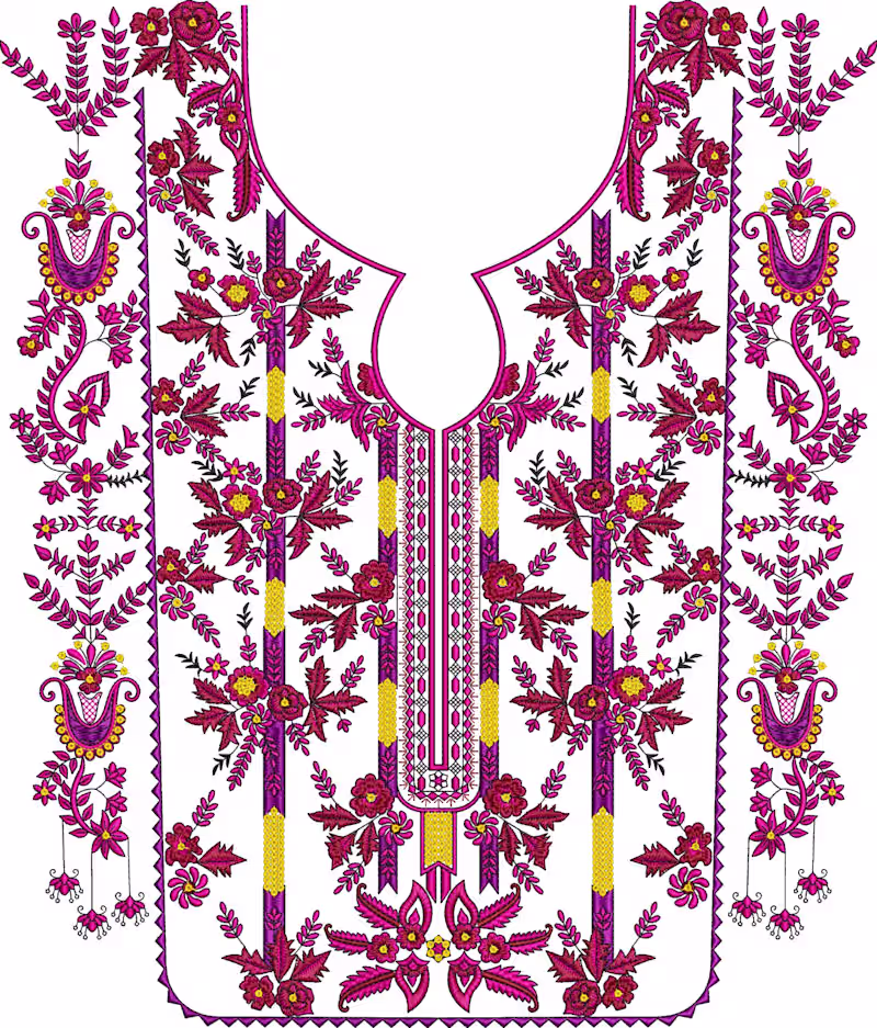 Cover image for Three piece neck embroidery with