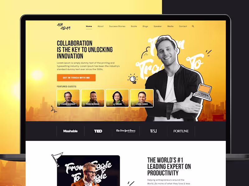 Cover image for The Aly Adams landing page was designed to create a clean, p...