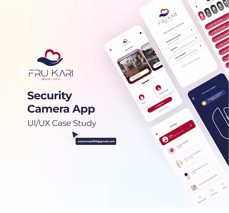 Cover image for UI/UX Design for a Security Camera App